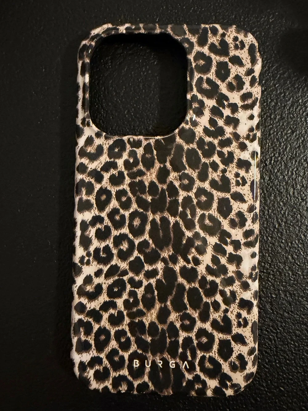 BURGA  Leopard Print iPhone 14 Pro Case — Leopard, Cheetah, Black & Cream